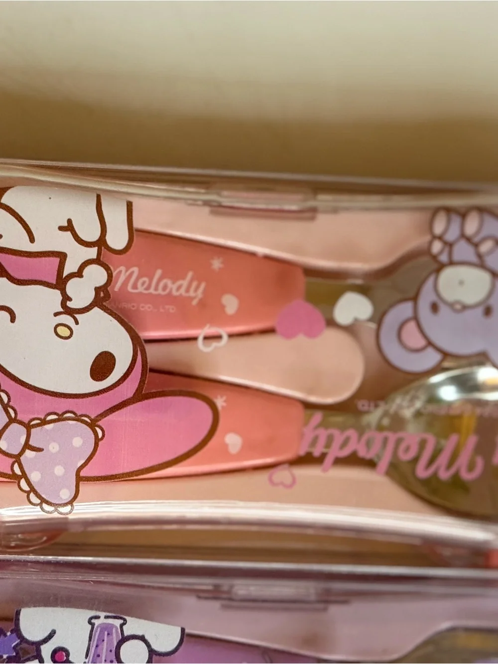 My Melody and Kuromi Kids Cutlery Sets - Pink & Purple. New!